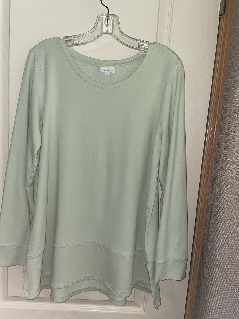 J. Jill Light Sage Green Long Sleeve Tunic Top